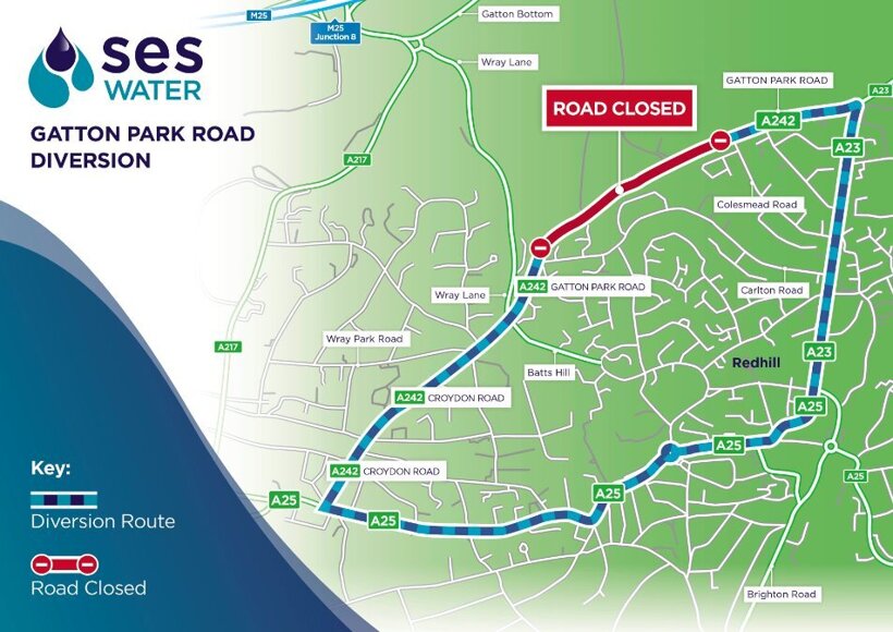 Map of roadworks jan 2025