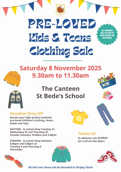 Illustrated garage sale flyer